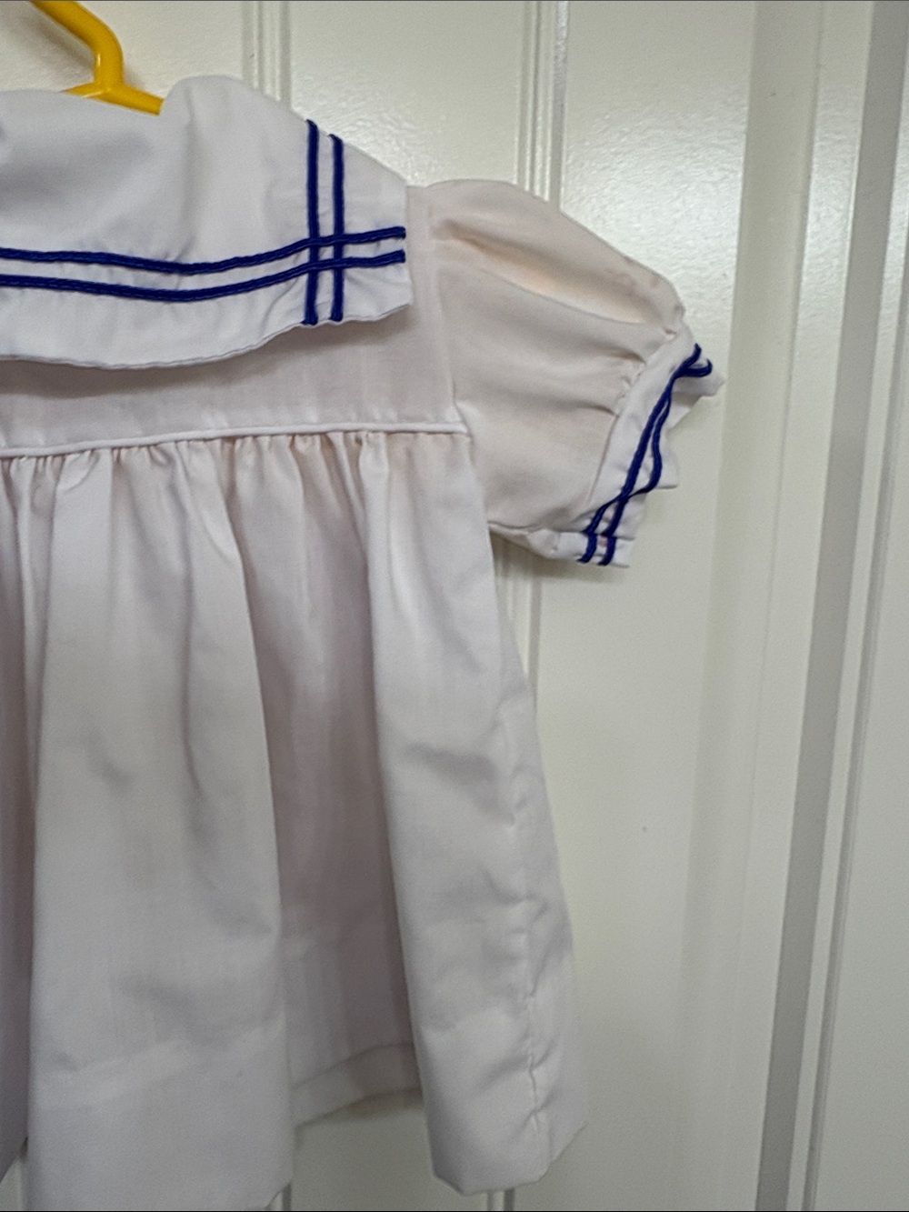 Vintage Alexis White Sailor Dress with Red Ties and Blue Trim - Picture 9 of 13